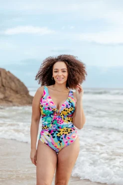 Proud Poppy Clothing Noosa Tie One Piece in Kasey Swim by Kasey Rainbow New