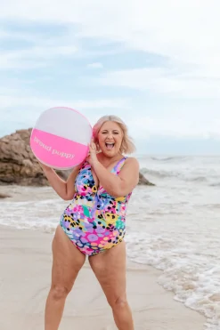 Proud Poppy Clothing Noosa Tie One Piece in Kasey Swim by Kasey Rainbow New
