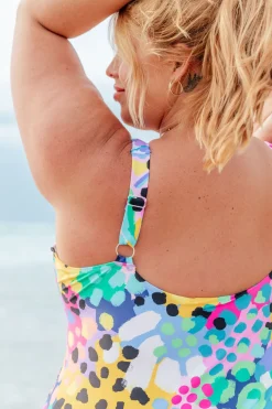Proud Poppy Clothing Noosa Tie One Piece in Kasey Swim by Kasey Rainbow New