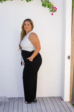 Proud Poppy Clothing Nora Tassel Tie Pants in Black Online