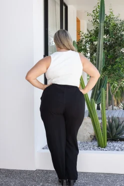 Proud Poppy Clothing Nora Tassel Tie Pants in Black Online