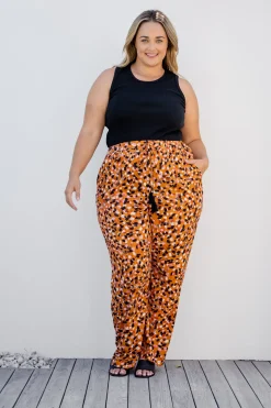 Proud Poppy Clothing Nora Tassel Tie Pants in Brown Fleck BrownFleck Best