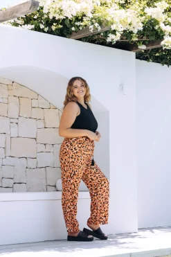 Proud Poppy Clothing Nora Tassel Tie Pants in Brown Fleck BrownFleck Best