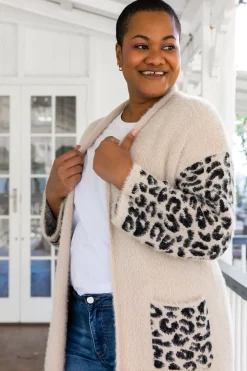 Proud Poppy Clothing Oakland Leopard Cardigan in Beige Outlet