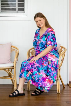 Proud Poppy Clothing Peak Midi Dress in Midnight Safari by Kasey Rainbow Discount