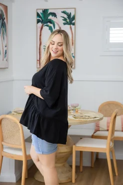 Proud Poppy Clothing Peak Top in Black Clearance