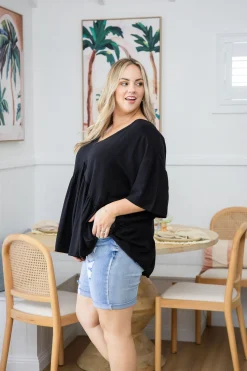 Proud Poppy Clothing Peak Top in Black Clearance