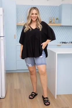 Proud Poppy Clothing Peak Top in Black Clearance