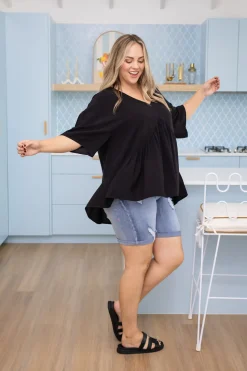 Proud Poppy Clothing Peak Top in Black Clearance