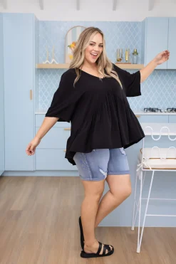 Proud Poppy Clothing Peak Top in Black Clearance