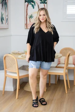 Proud Poppy Clothing Peak Top in Black Clearance