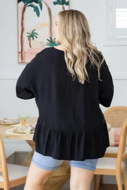 Proud Poppy Clothing Peak Top in Black Clearance