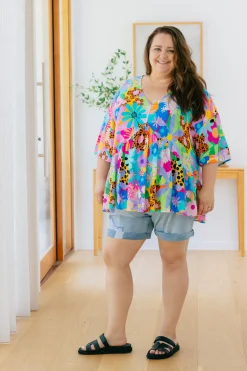 Proud Poppy Clothing Peak Top in Floral Fancy by Kasey Rainbow Clearance