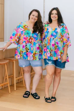 Proud Poppy Clothing Peak Top in Floral Fancy by Kasey Rainbow Clearance