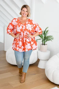 Proud Poppy Clothing Peak Top in Flores Clearance
