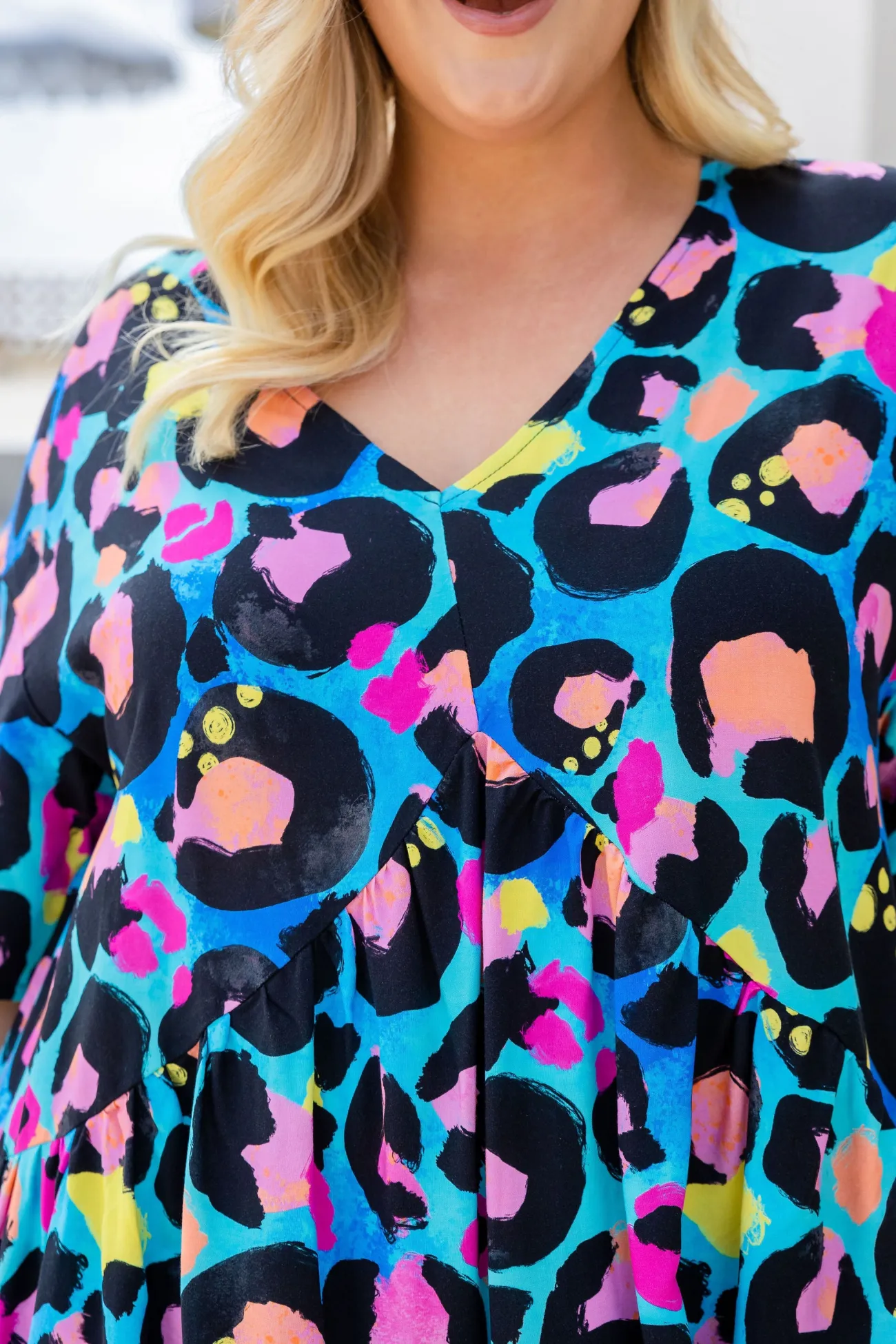 Proud Poppy Clothing Peak Top in Kasey Leopard by Kasey Rainbow Clearance