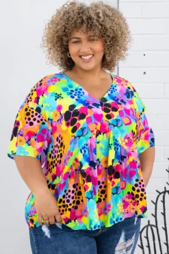 Proud Poppy Clothing Peak Top in Messy Mind by Kasey Rainbow Fashion