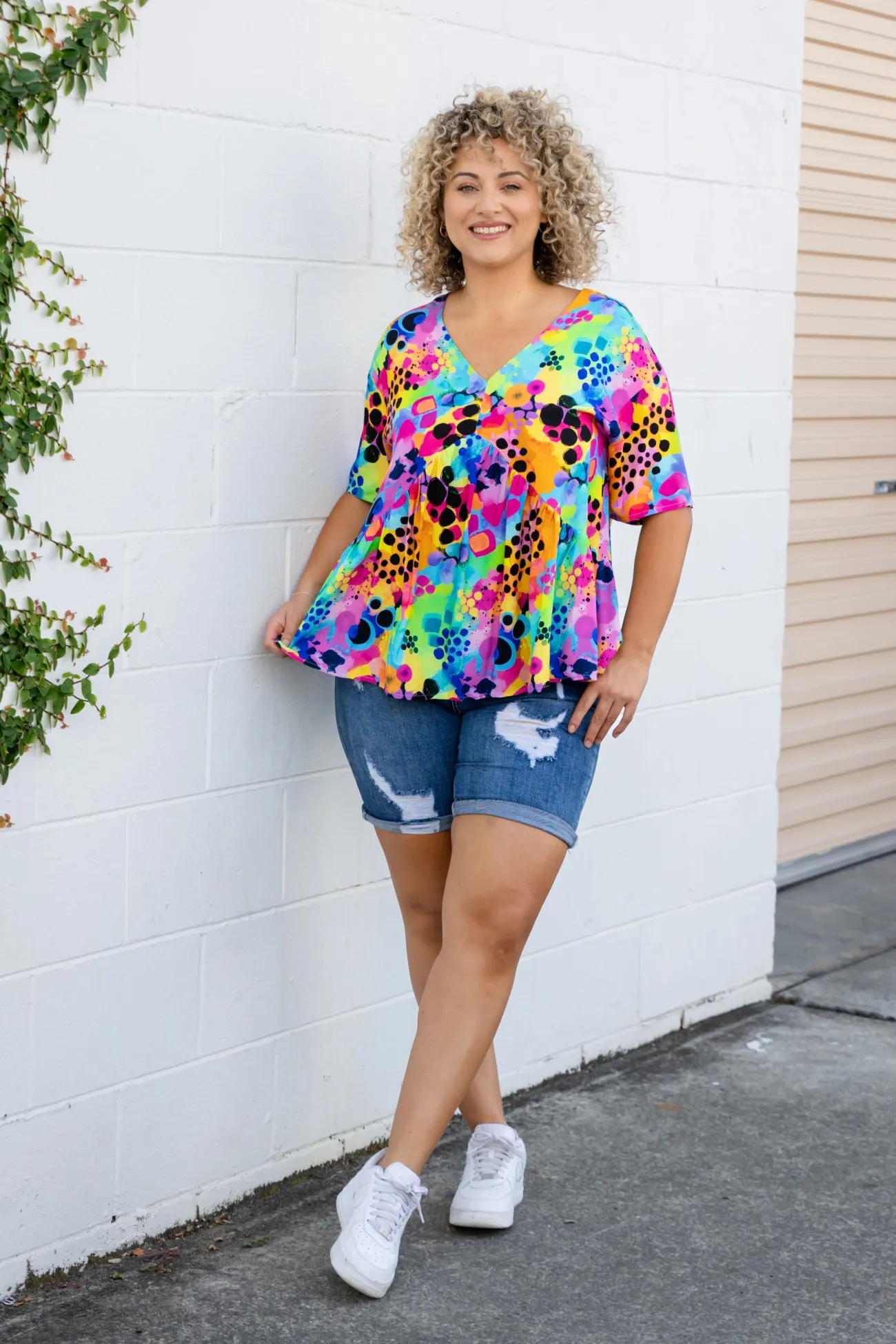 Proud Poppy Clothing Peak Top in Messy Mind by Kasey Rainbow Fashion