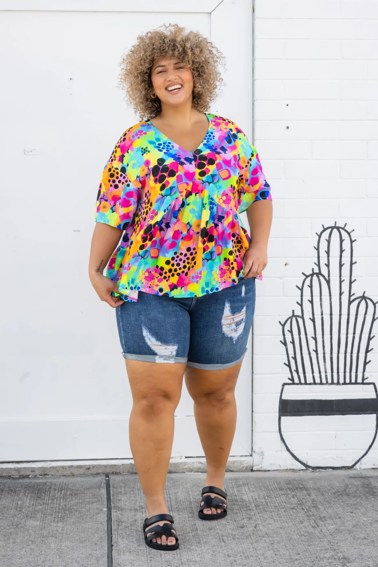Proud Poppy Clothing Peak Top in Messy Mind by Kasey Rainbow Fashion
