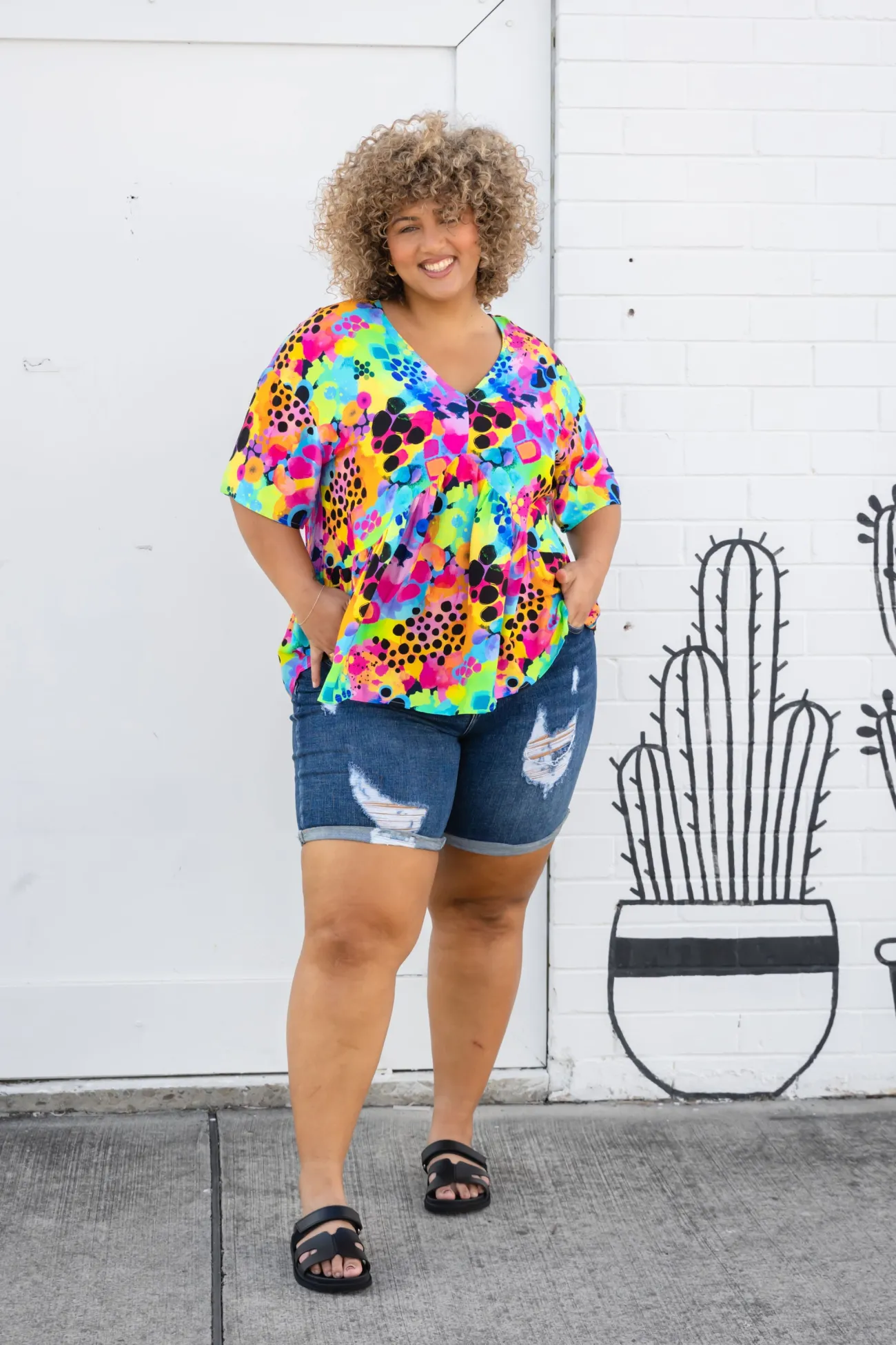 Proud Poppy Clothing Peak Top in Messy Mind by Kasey Rainbow Fashion