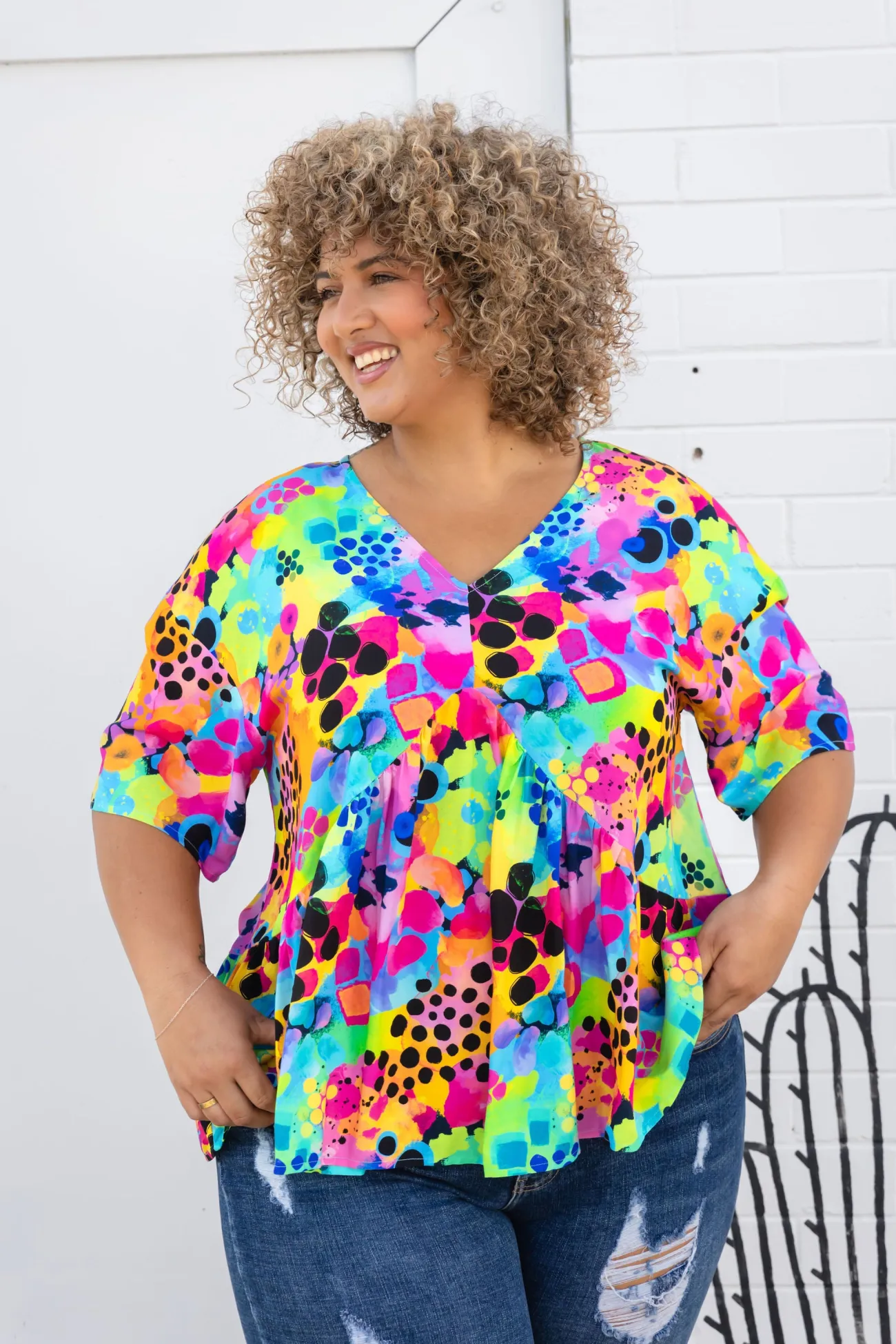 Proud Poppy Clothing Peak Top in Messy Mind by Kasey Rainbow Fashion