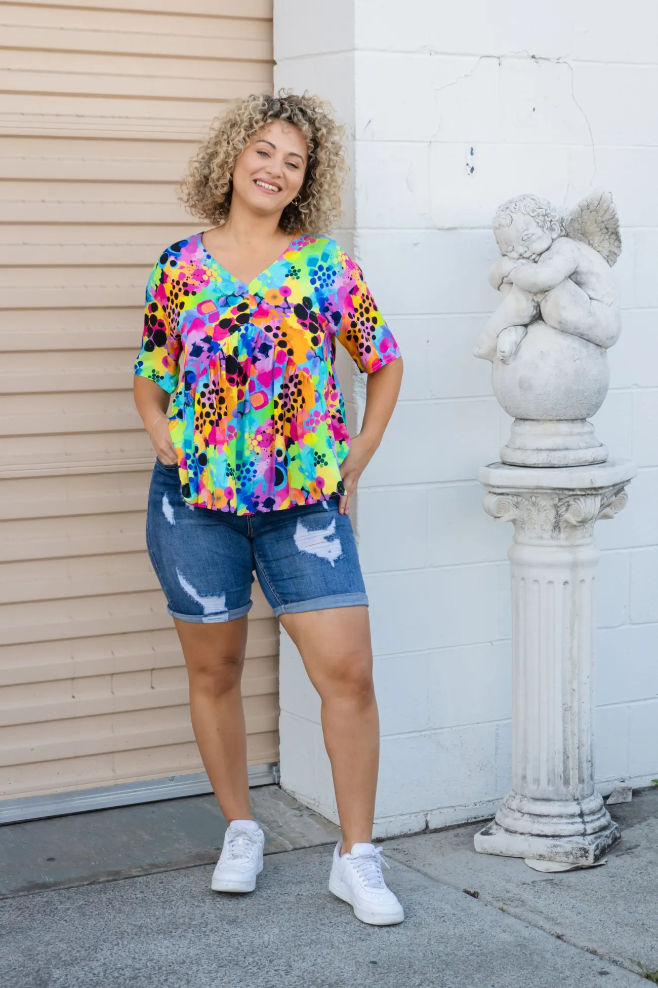 Proud Poppy Clothing Peak Top in Messy Mind by Kasey Rainbow Fashion