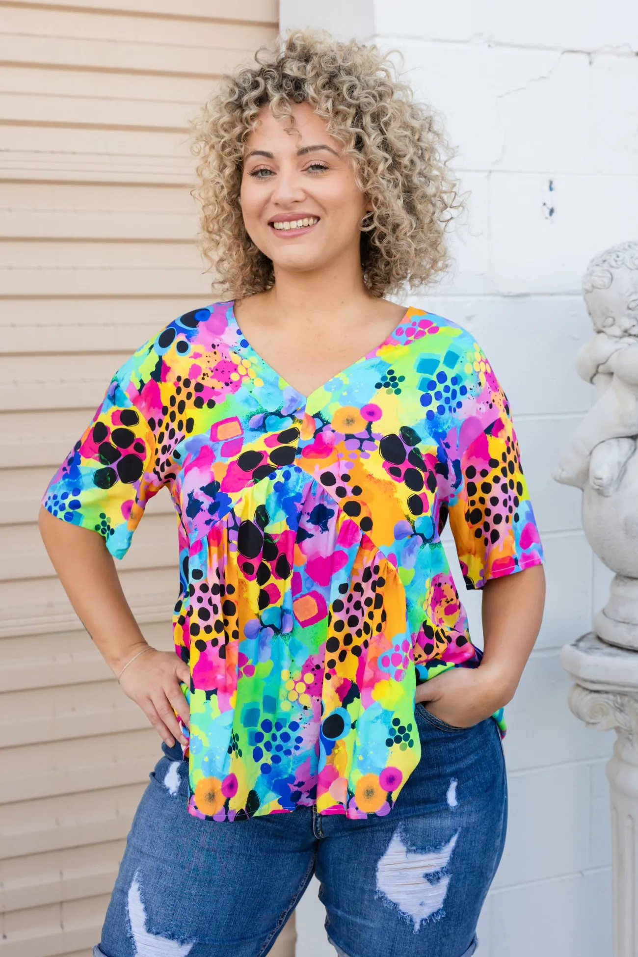Proud Poppy Clothing Peak Top in Messy Mind by Kasey Rainbow Fashion