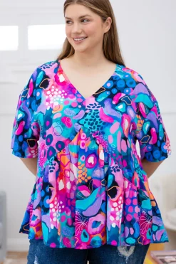 Proud Poppy Clothing Peak Top in Midnight Safari by Kasey Rainbow Hot