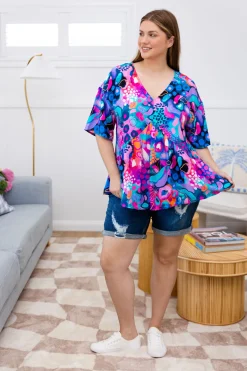 Proud Poppy Clothing Peak Top in Midnight Safari by Kasey Rainbow Hot