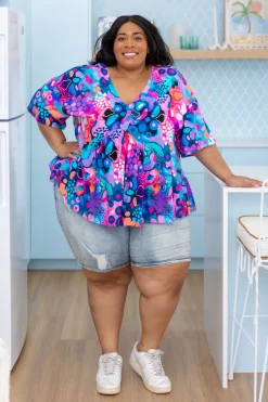 Proud Poppy Clothing Peak Top in Midnight Safari by Kasey Rainbow Hot