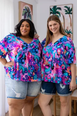 Proud Poppy Clothing Peak Top in Midnight Safari by Kasey Rainbow Hot