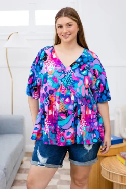 Proud Poppy Clothing Peak Top in Midnight Safari by Kasey Rainbow Hot