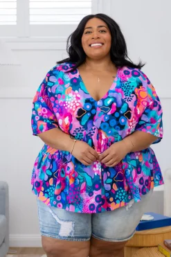 Proud Poppy Clothing Peak Top in Midnight Safari by Kasey Rainbow Hot