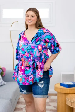 Proud Poppy Clothing Peak Top in Midnight Safari by Kasey Rainbow Hot