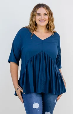 Proud Poppy Clothing Peak Top in Navy Fashion