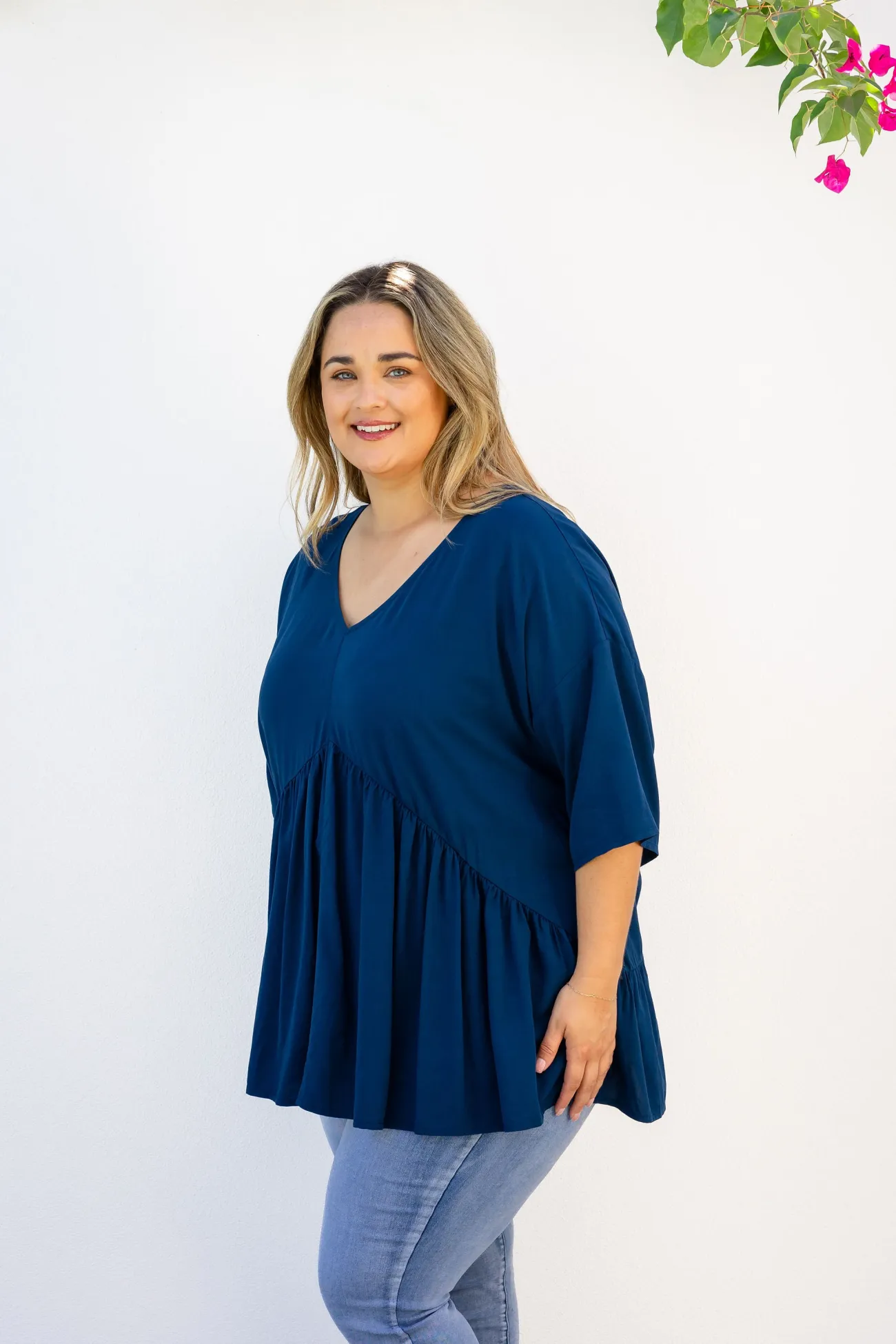 Proud Poppy Clothing Peak Top in Navy Fashion