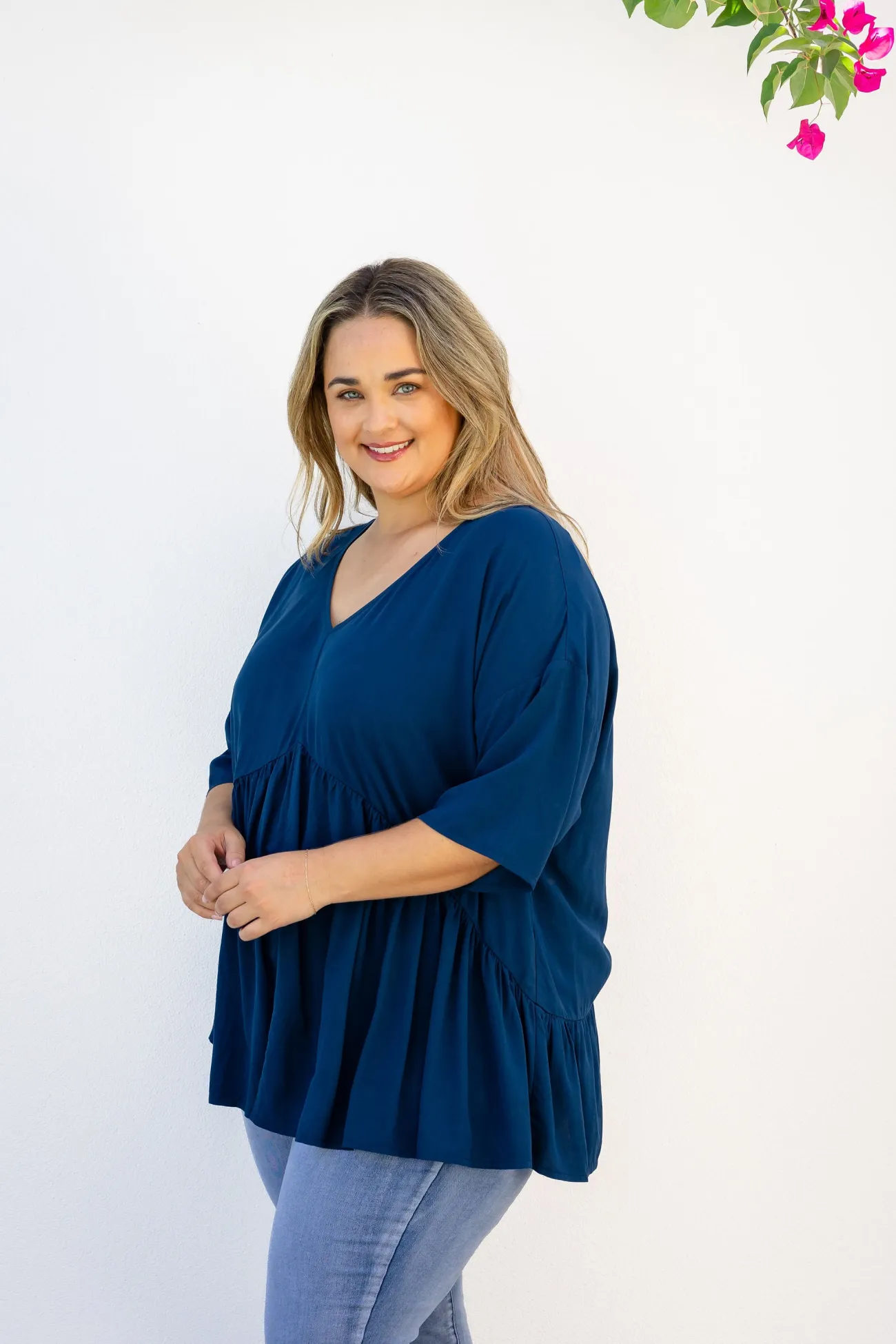 Proud Poppy Clothing Peak Top in Navy Fashion