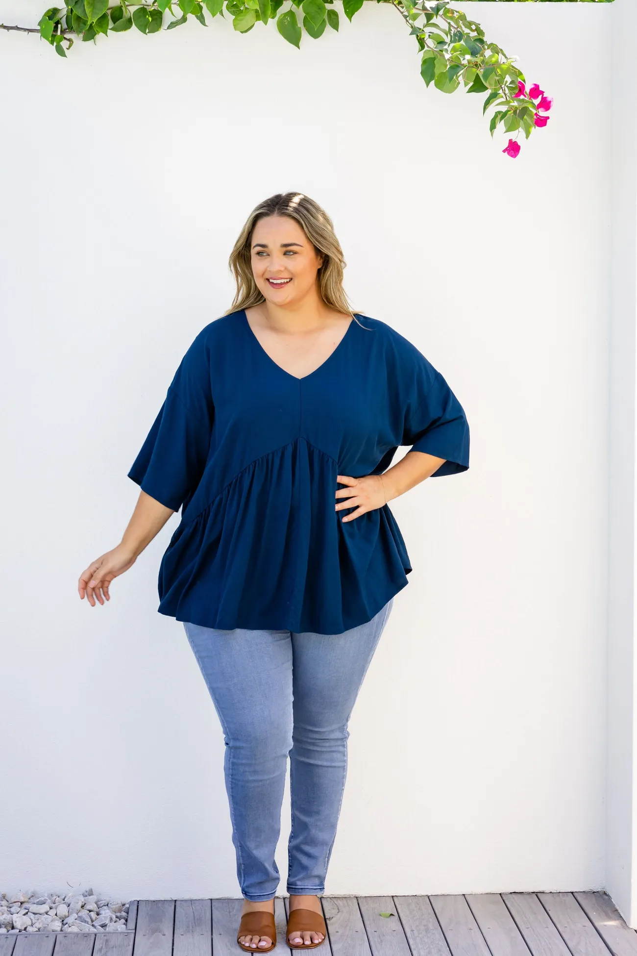 Proud Poppy Clothing Peak Top in Navy Fashion