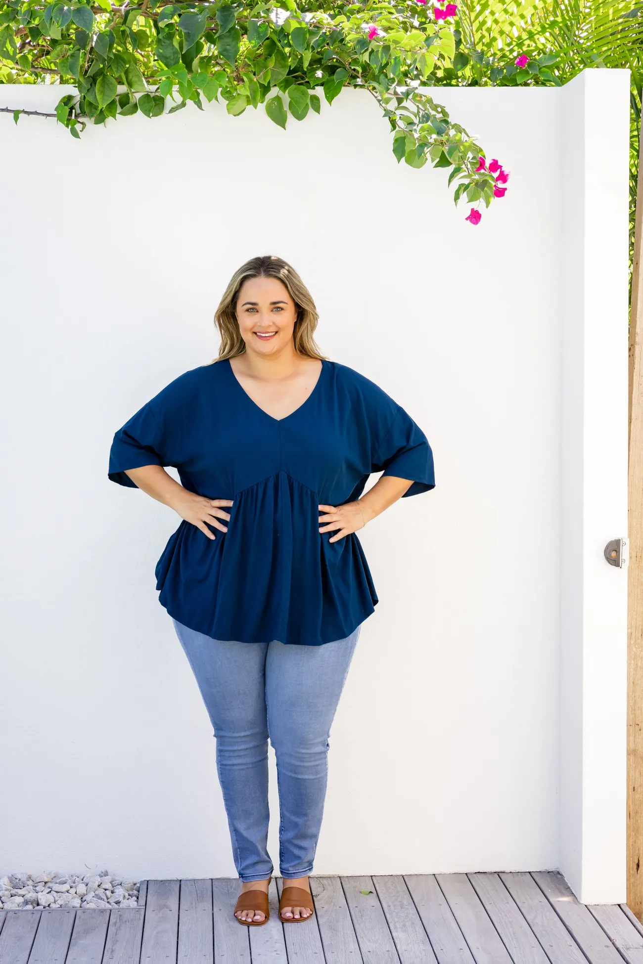 Proud Poppy Clothing Peak Top in Navy Fashion