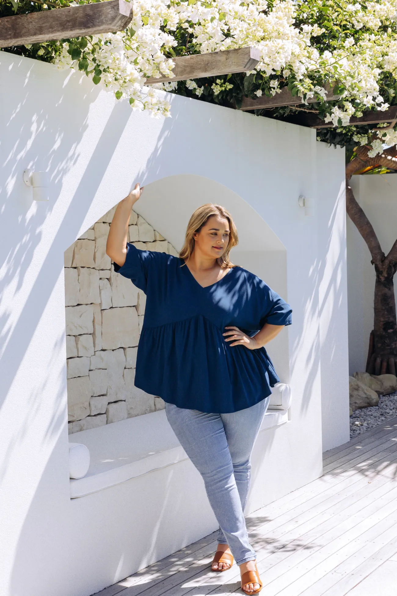 Proud Poppy Clothing Peak Top in Navy Fashion