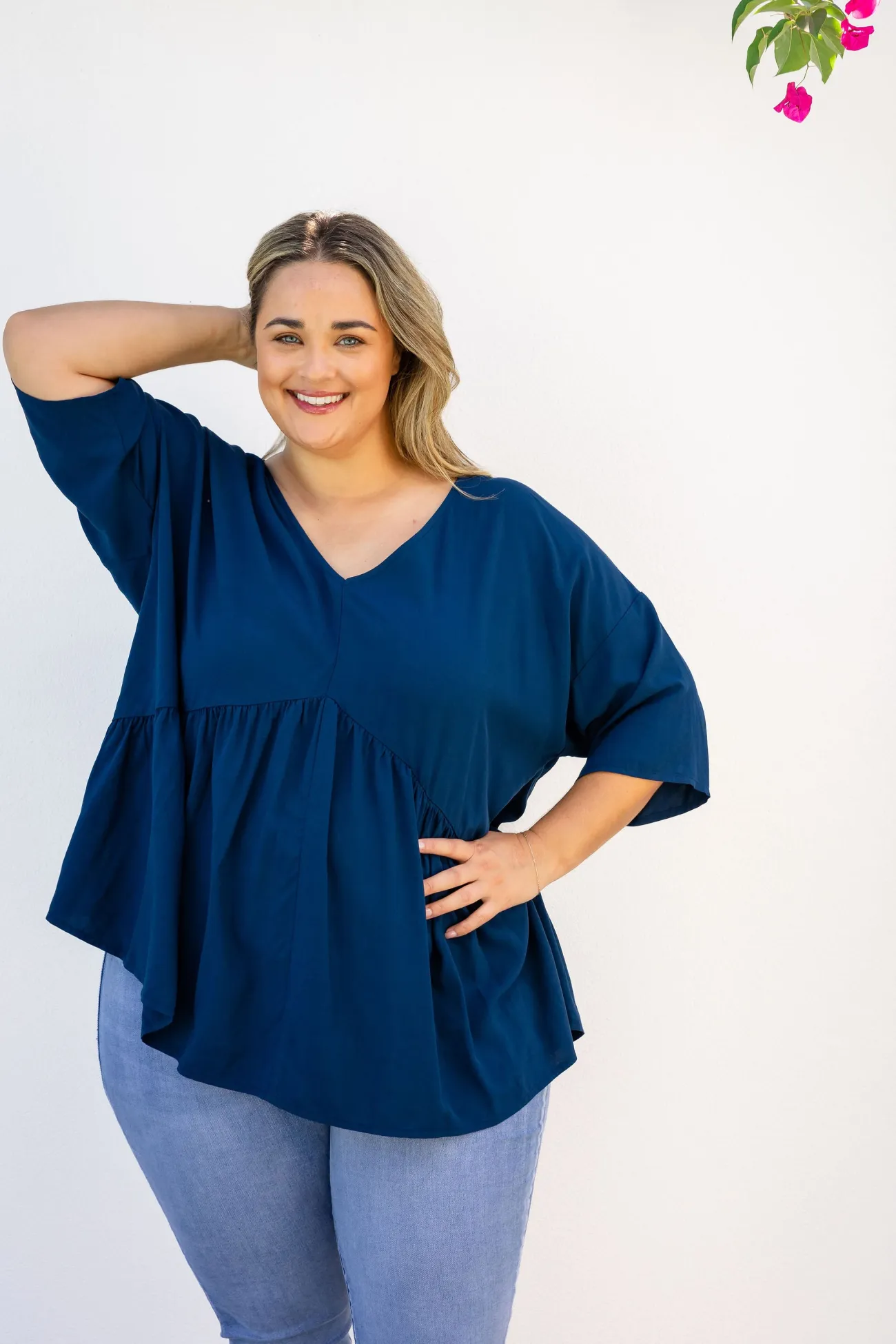 Proud Poppy Clothing Peak Top in Navy Fashion
