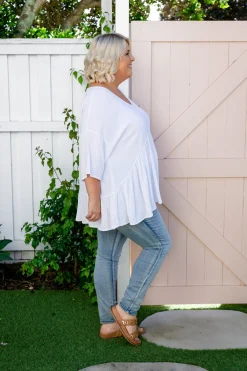 Proud Poppy Clothing Peak Top in White New