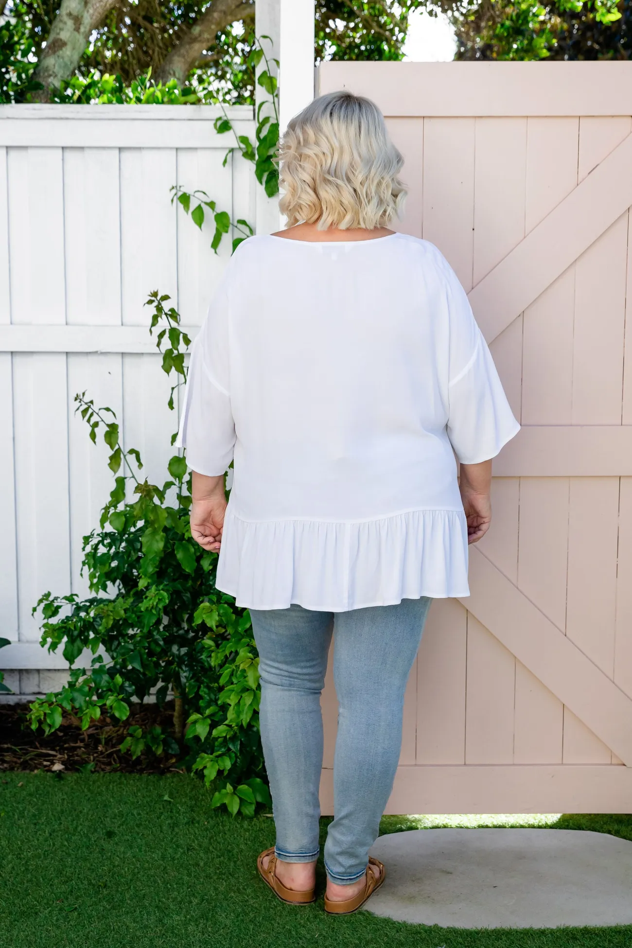 Proud Poppy Clothing Peak Top in White New