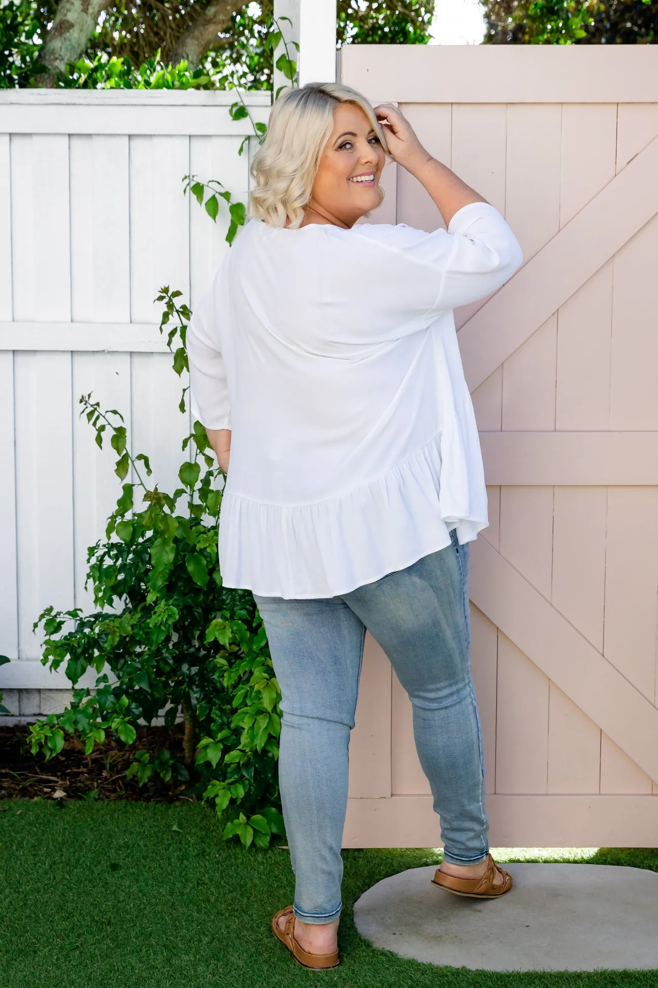 Proud Poppy Clothing Peak Top in White New