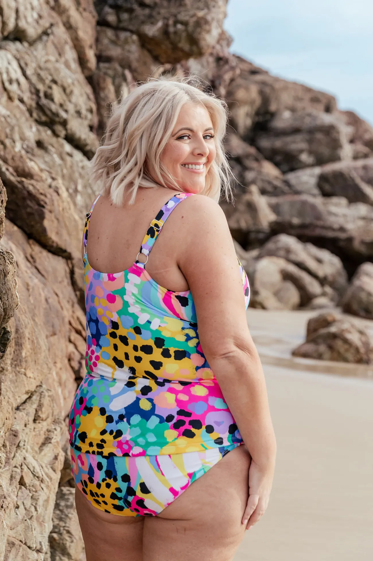 Proud Poppy Clothing Pearl Bikini Pants in Kasey Swim by Kasey Rainbow Clearance