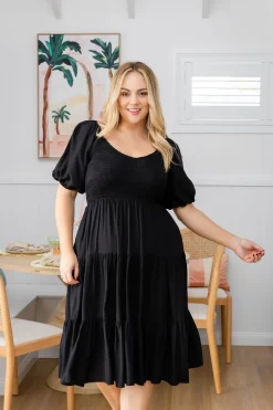 Proud Poppy Clothing Peri Midi Dress in Black Fashion