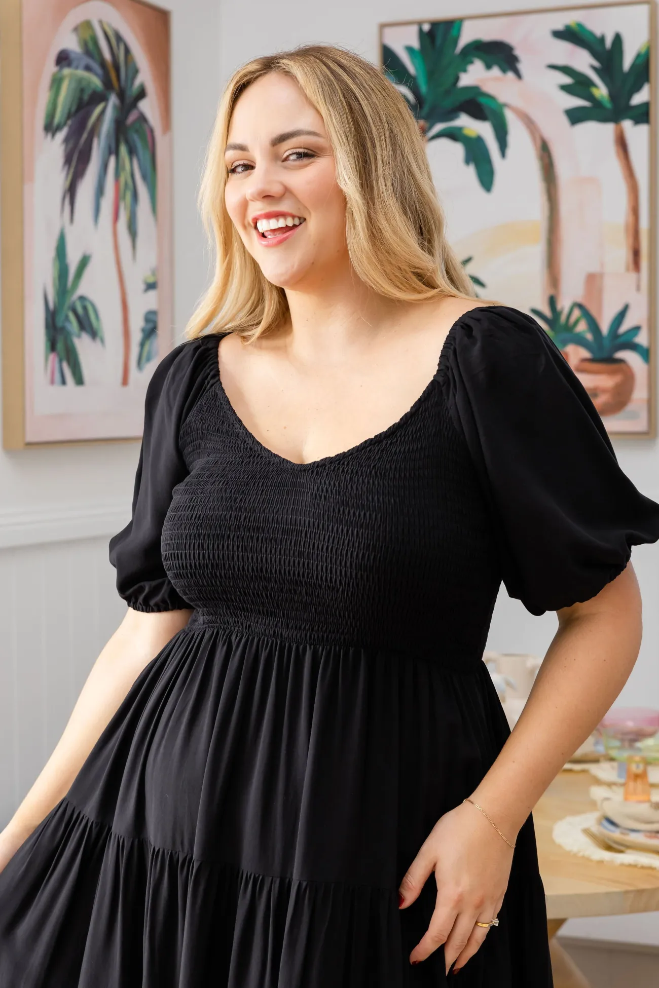 Proud Poppy Clothing Peri Midi Dress in Black Fashion