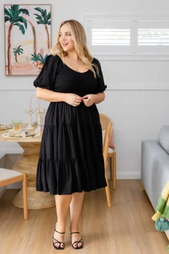 Proud Poppy Clothing Peri Midi Dress in Black Fashion