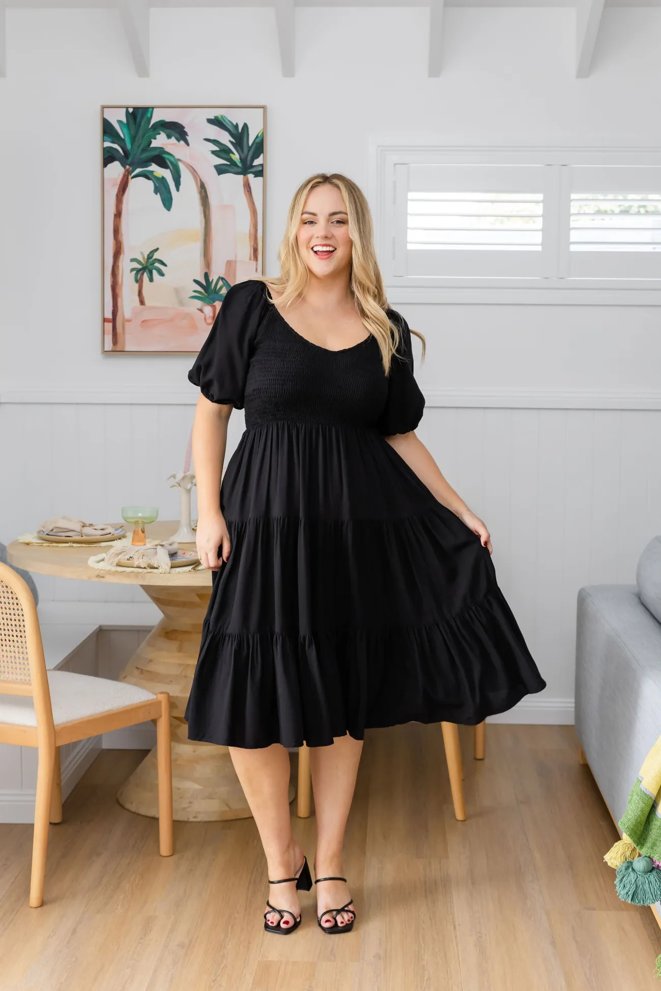 Proud Poppy Clothing Peri Midi Dress in Black Fashion