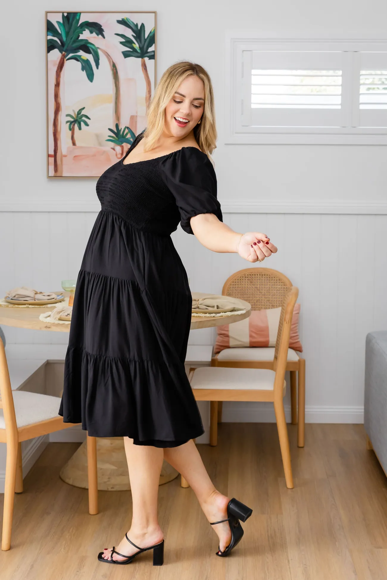 Proud Poppy Clothing Peri Midi Dress in Black Fashion